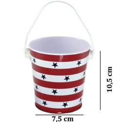 Lembrancinha Mini Balde 03172-2 - Listras e Estrelas